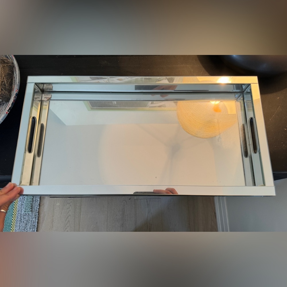 Vintage mirrored tray!